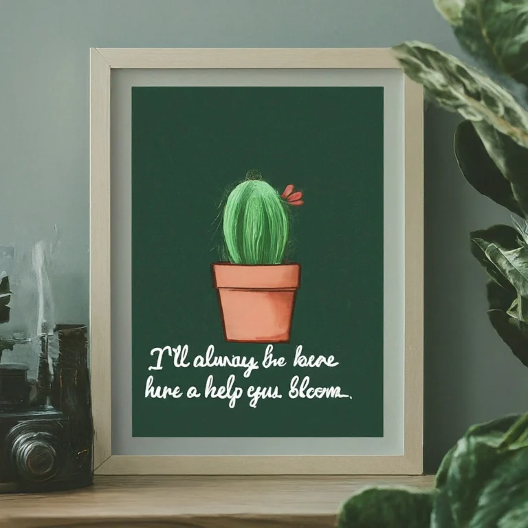 Cactus or not, I’ll always be here to help you bloom!
