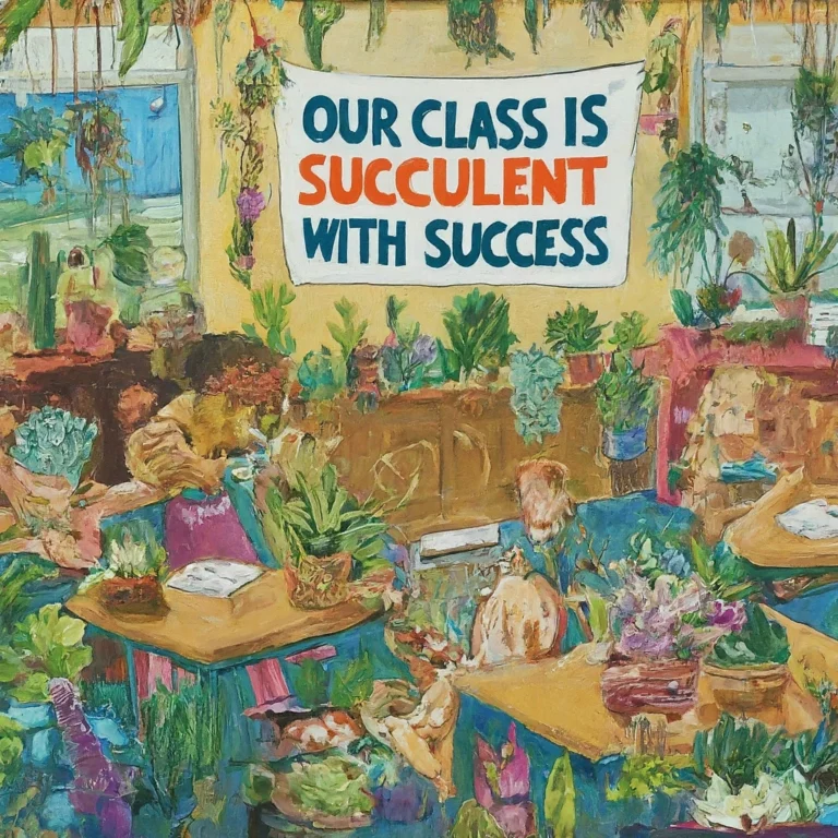 Our class is succulent with success!